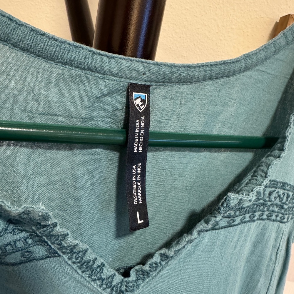 KUHL Teal Sleeveless Cotton Tank Top - Picture 2 of 5